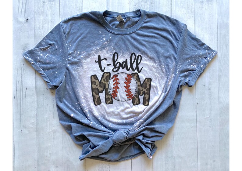 Bleached TBall Mom Shirt Baseball Mom Shirt Cheetah Print Etsy