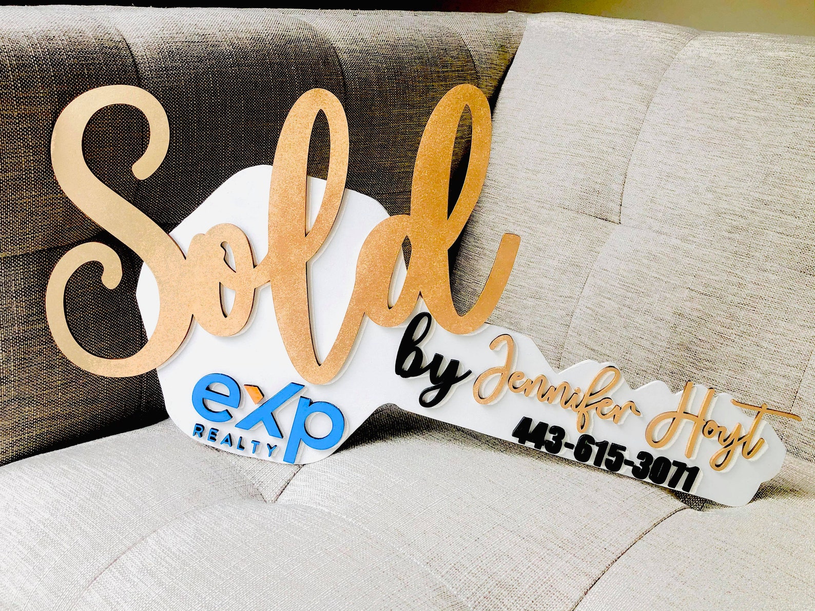 Realtor Key Sold Sign Real Estate Agent Closing Photo Prop | Etsy