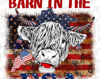 Celeiro nos EUA-sublimação de novilha americana-sublimação patriótica-4 de julho clipart-4 de julho png-sublimação de novilha-bandeira dos EUA png-png