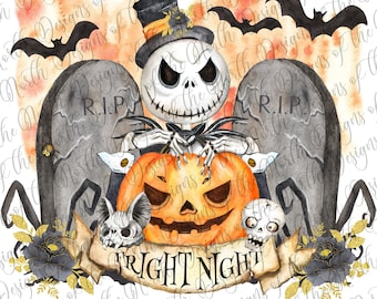 Jack skellington sublimazione-halloween jack skellington sublimazione-paura notte sublimazione-zucca re sublimazione-halloween digitale png