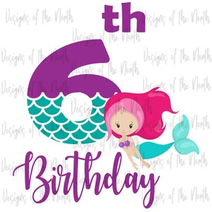 sublimation design-png-waterslide-birthday design-design download-t-shirt design-digital-digital download-mermaid birthday sublimation-png