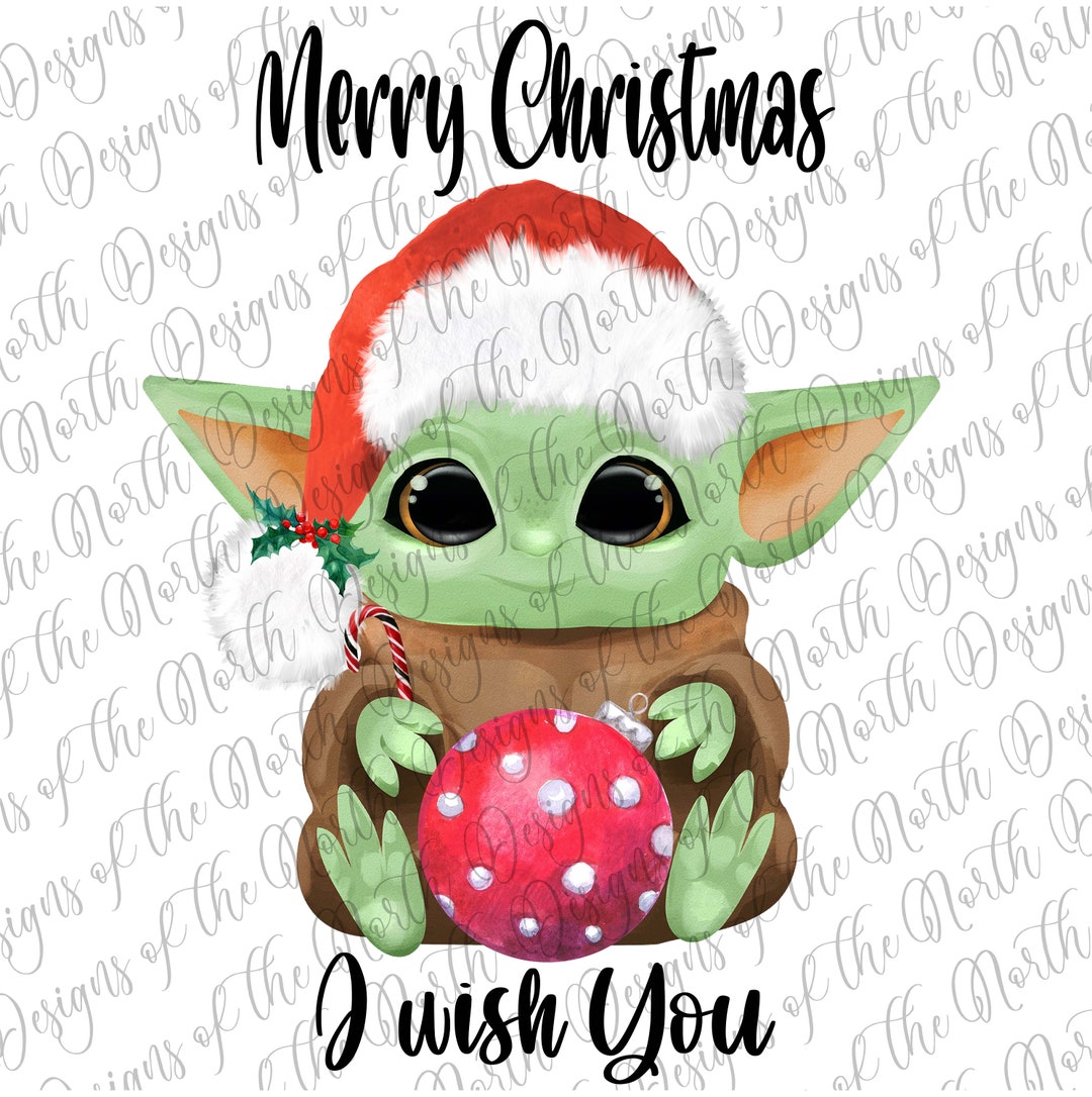 Merry Christmas I Wish Youchristmas Baby Yodachristmas Baby Yoda