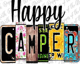Happy camper-happy camper sublimation-happy camper digital download-camping sublimation-camping png-happy camper png-happy camper printable
