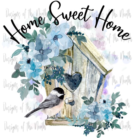Home sweet home sublimation-home sweet home digital download-birds sublimation-birdhouse sublimation graphic-birdhouse clipart-bird clipart