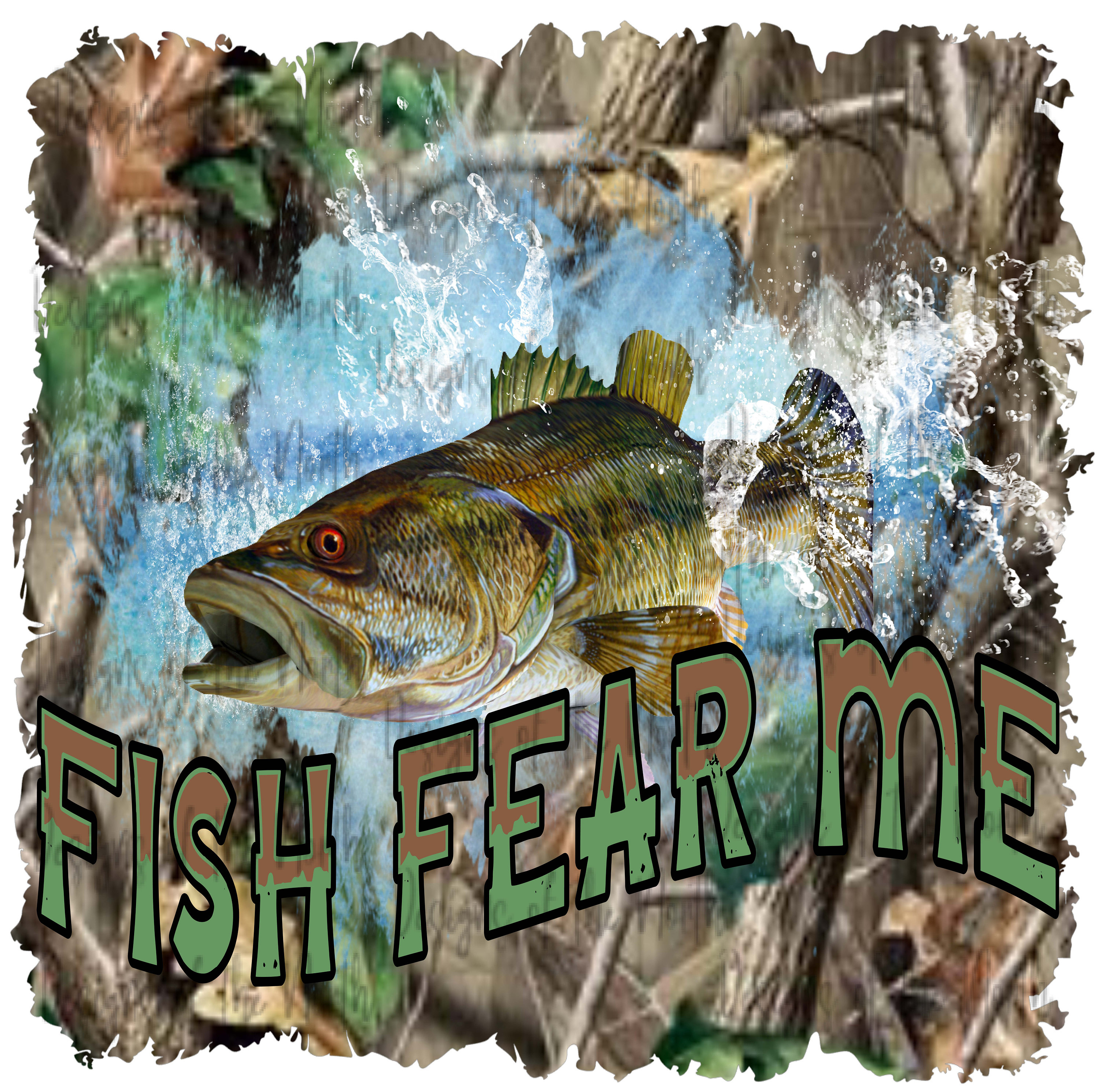 Fish fear me sublimationbass fish sublimationfishing Etsy