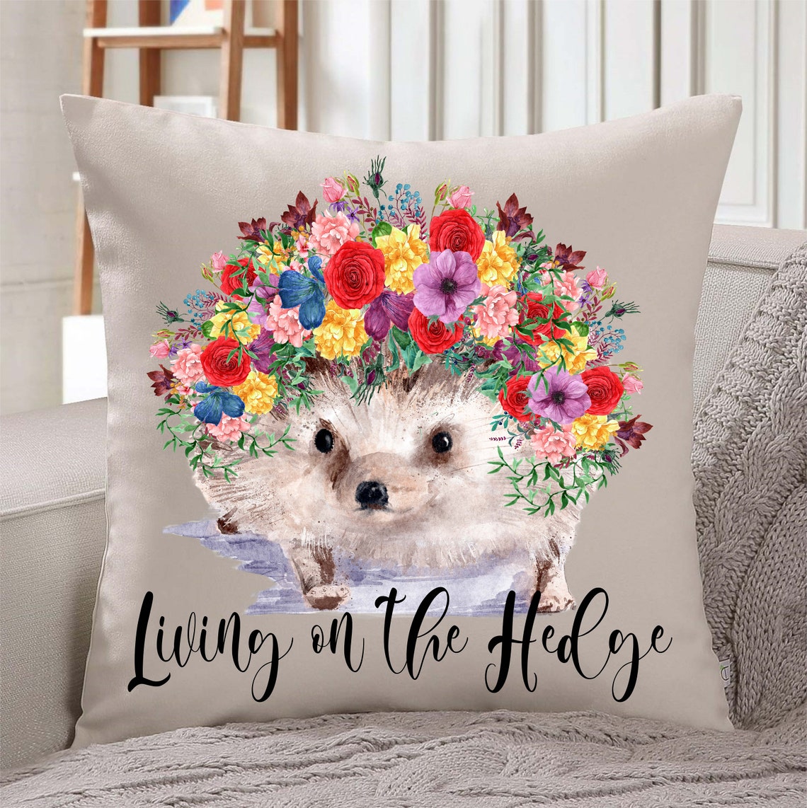 Living on the Hedge Sublimation-hedgehog Sublimation-spring - Etsy