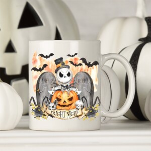 Jack Skellington sublimering-Halloween Jack Skellington sublimering-Fright Night sublimering-Pumpkin King sublimering-Halloween digital png bild 3