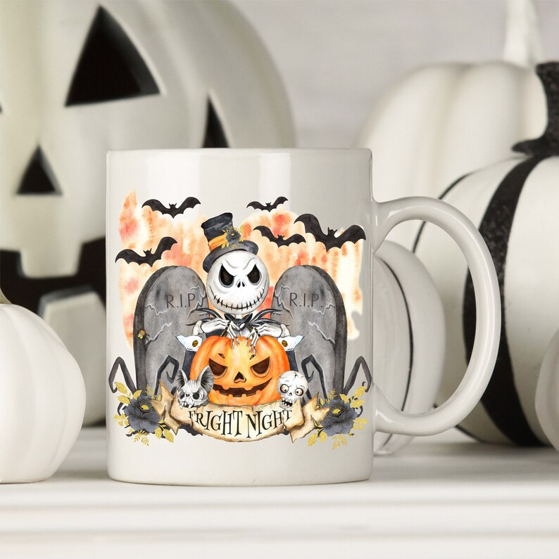 Jack Skellington sublimering-Halloween Jack Skellington sublimering-Fright Night sublimering-Pumpkin King sublimering-Halloween digital png bild 3