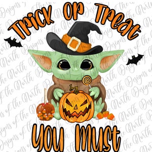 トリック・オア・トリートは必須 - ベビーヨーダ ハロウィーン昇華 - ハロウィーン ベビーヨーダ デジタル ダウンロード - ハロウィーン昇華 - ハロウィーン デジタル - ヨーダ
