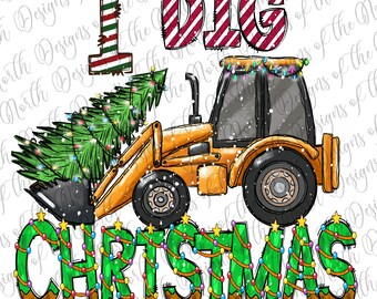 I did christmas-christmas tractor png-christmas tractor clipart-christmas tractor printable-christmas tractor sublimation-christmas digital