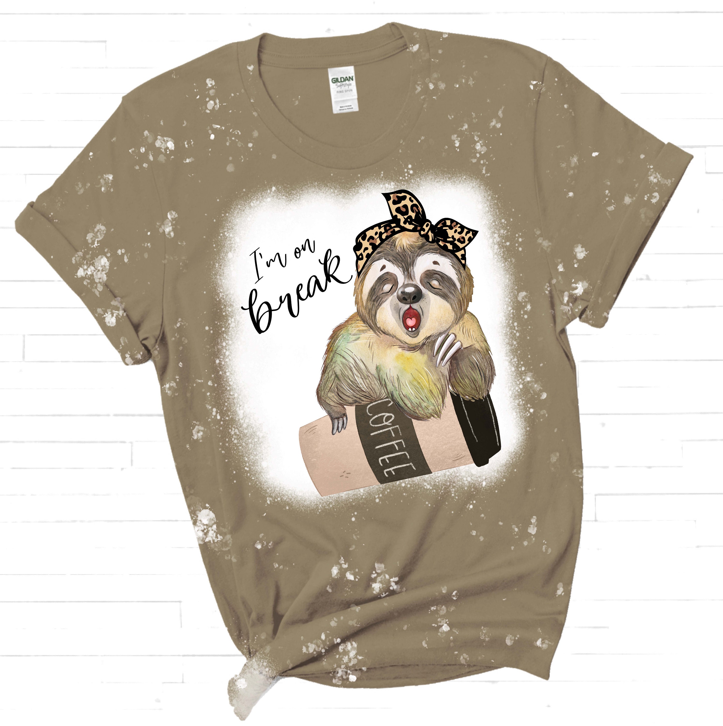 I'm on Break-i'm on Break Sloth-coffee Sloth Digital | Etsy
