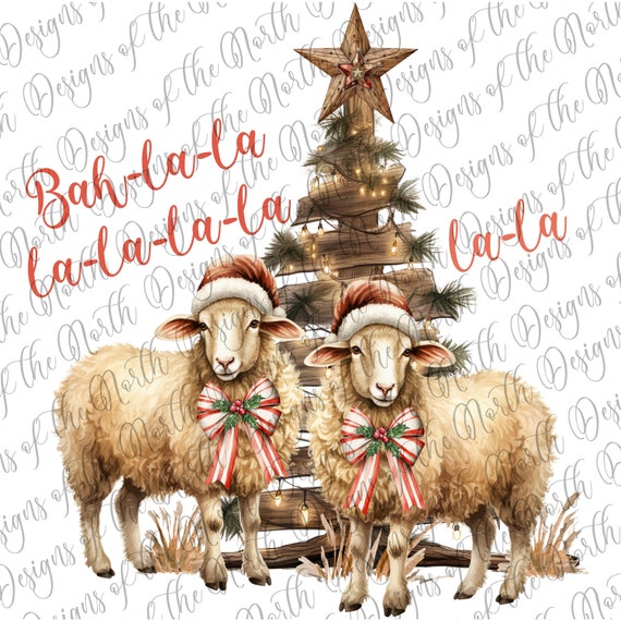 Bah-lal-la-vintage farm christmas sheep sublimation-christmas vintage sublimation-christmas vintage png-christmas farm sublimation-sheep png