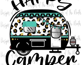 Happy camper clipart-happy camper sublimation-camping clipart-camping sublimation-camper clipart-camper sublimation-camper digital download