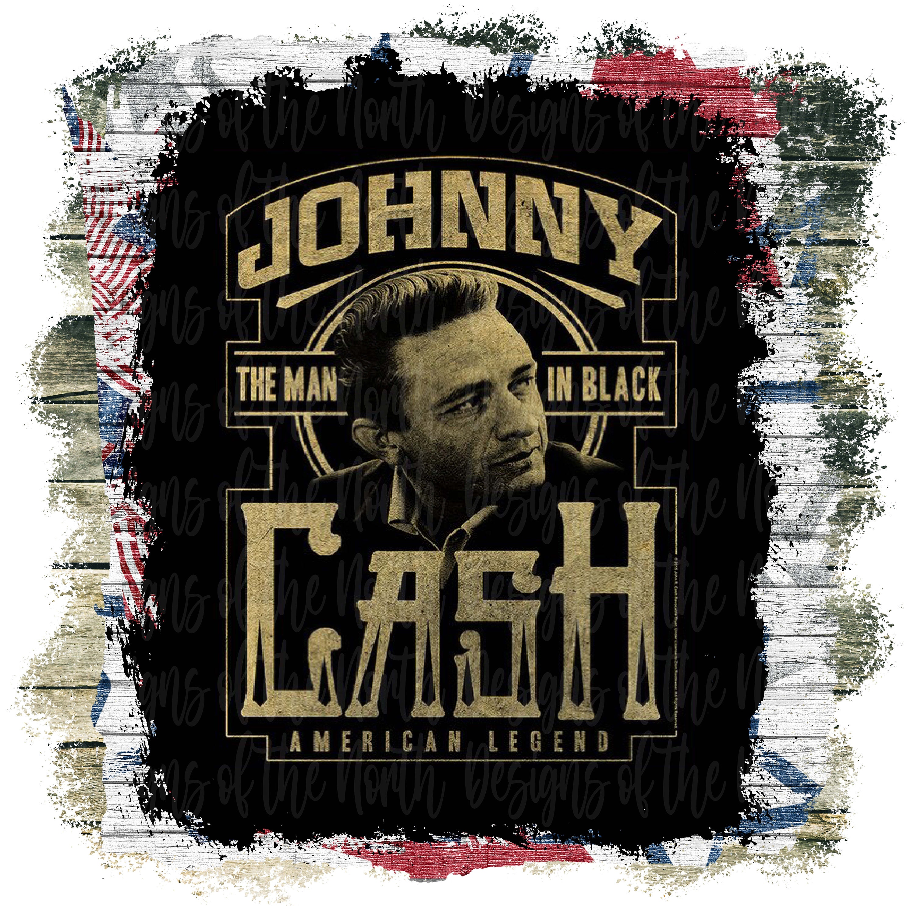 Johnny Cash the Man in Black-johnny Cash Png-johnny Cash Sublimation ...
