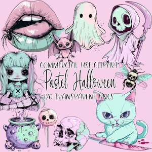 Pastel Halloween png clipart bundel commercieel gebruik - pastel halloween - pastel halloween clipart - schattige halloween png clipart - halloween pastel