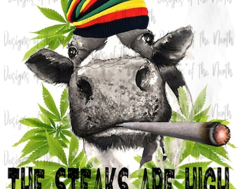 sublimation-pierred cow sublimation-stoned heifer sublimation-weed sublimation-cannabis clipart-420 clipart-funny sublimation-humour clipart