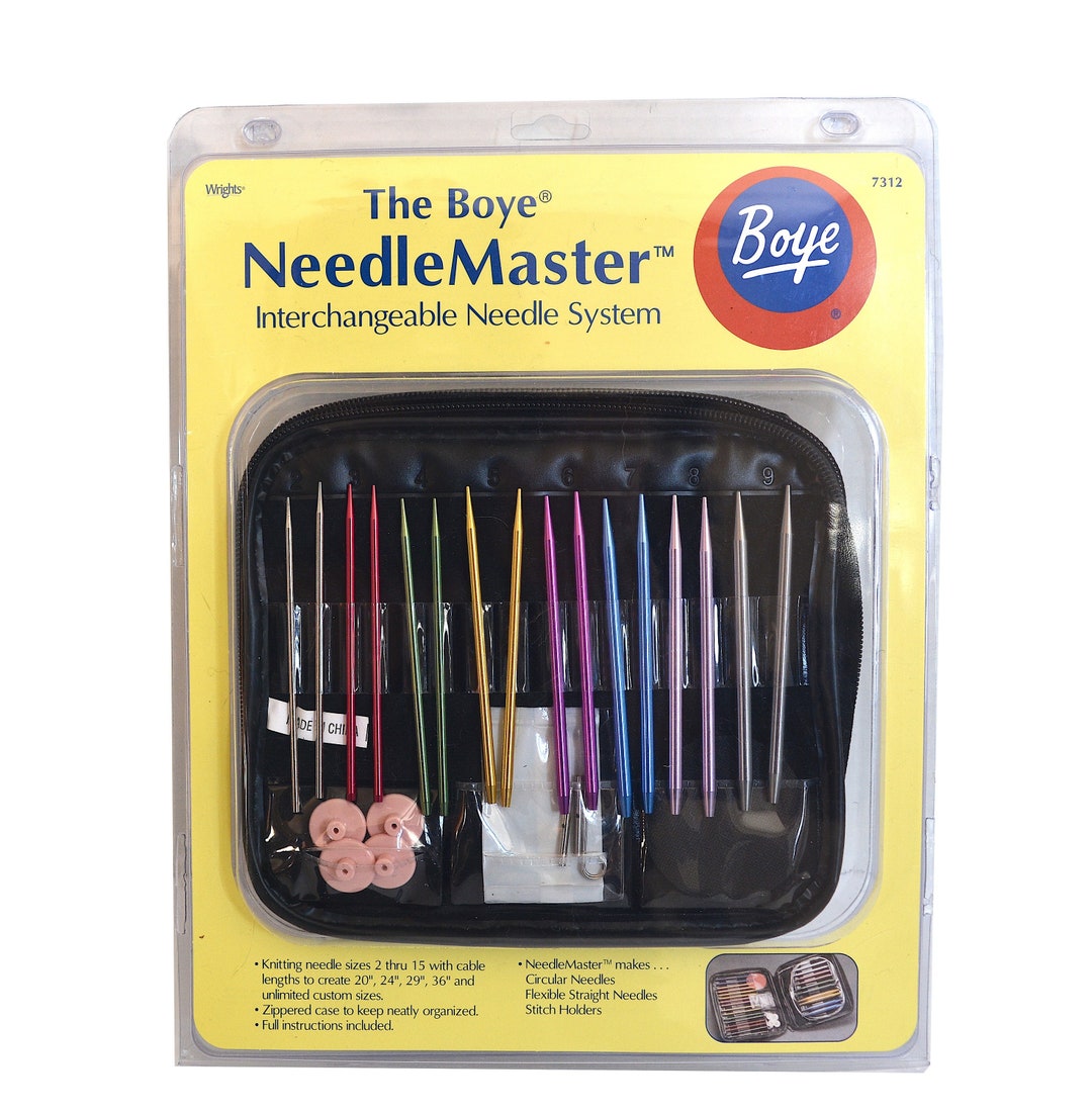 NEW in Case Vintage Boye Needle Master Knitting Circular Needles Kit