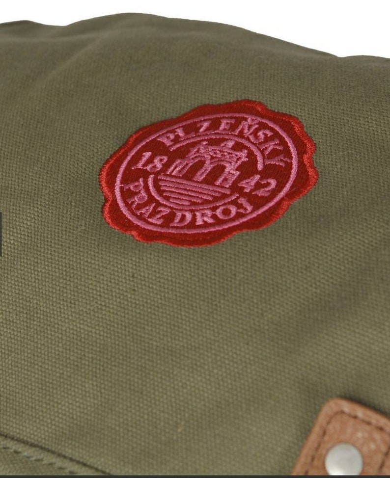 Backpack original Pilsner Urquell city knapsack present for daddy partner friend bike backpack lovers beer, green rucksack