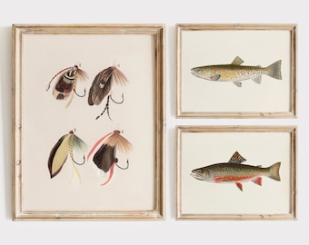 Angler Art Prints Set: Lake House Fishing Lures (Digital Download)