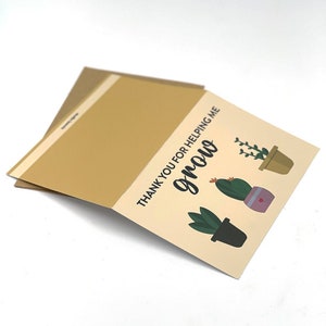 Merci de m’aider à développer la carte | Cartes de vœux | Merci | Fête des Mères | Fête des Pères | Appréciation des enseignants | Cartes-cadeaux | plantes