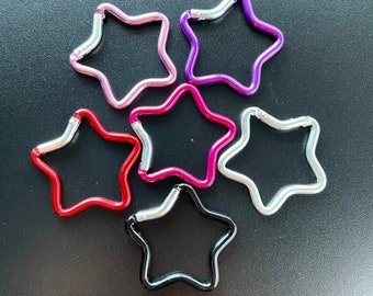 10pcs Metal Swive Alloy Star Snap Clasp Keychain for Your DIY