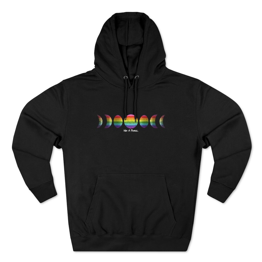 Not a Phase Gay Pride Hoodie Gay Pride Flag Moon Phases Gay - Etsy