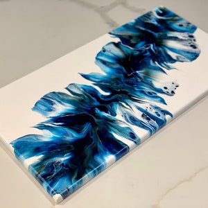 Original, Acrylic pour painting, Dutch pour, fluid art, wall art on 12 x 24 canvas