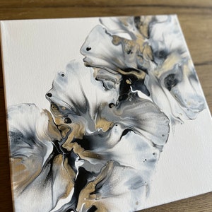 Original, acrylic pour painting, fluid art, abstract wall art on 12 x 12 canvas