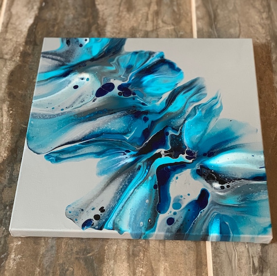 Aquatic Beauty Acrylic Pour Painting