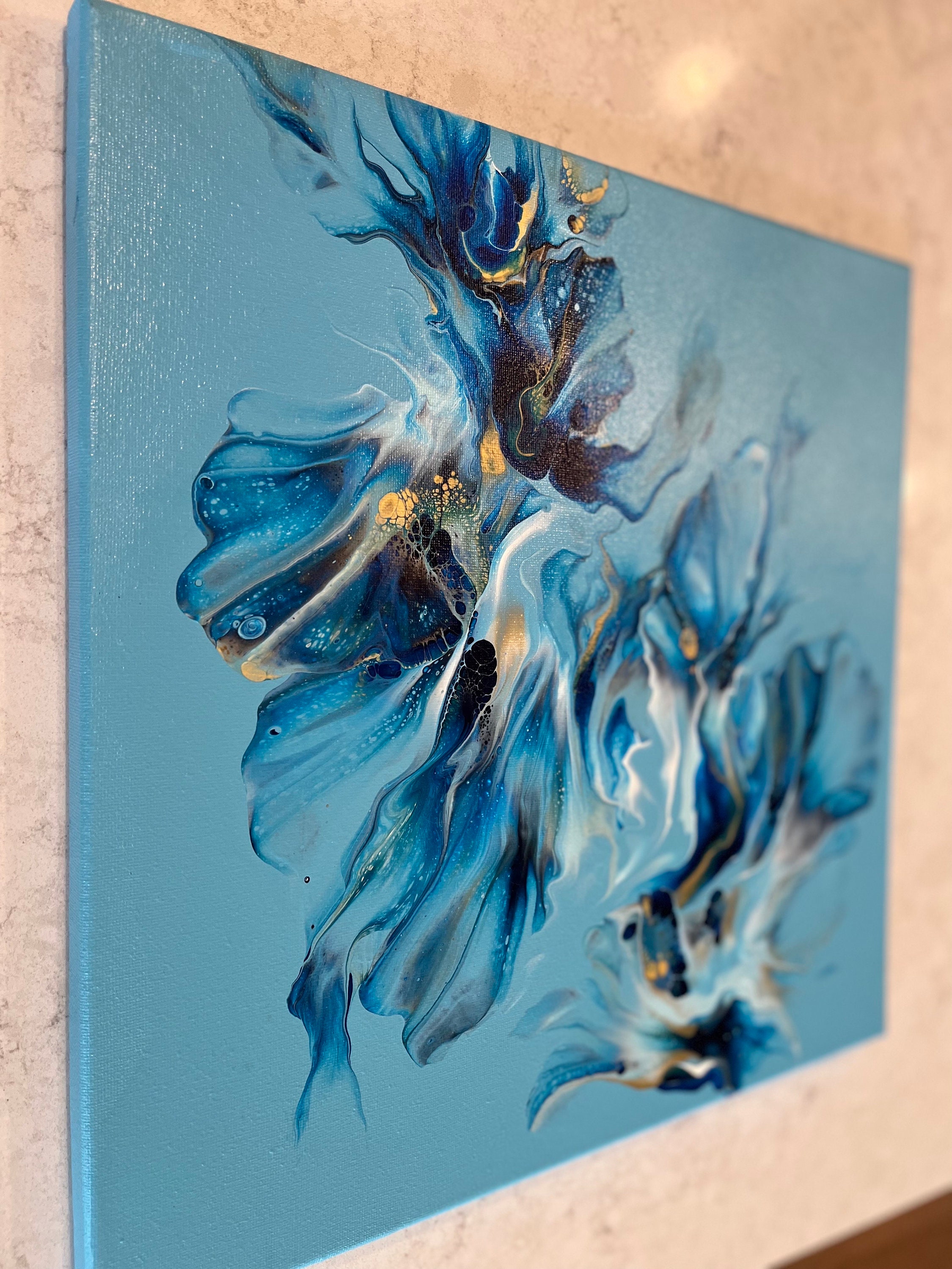 Original Acrylic Dutch Pour Painting, Abstract Fluid Art, Wall Art on ...
