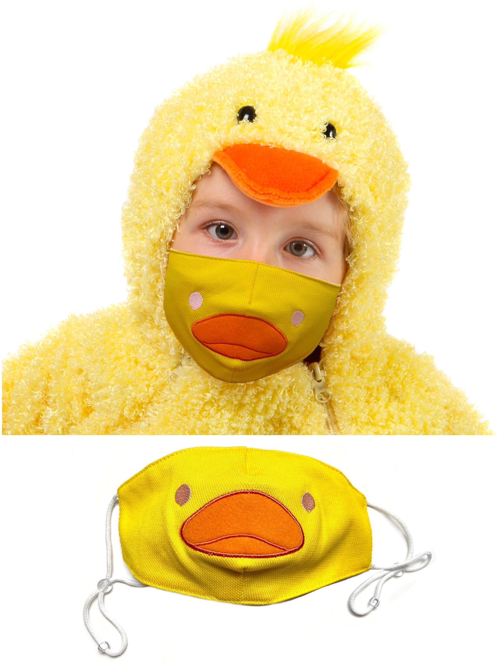 Cute Yellow DUCK Embroidery Face Mask for Kids Boys Girls 4 Etsy
