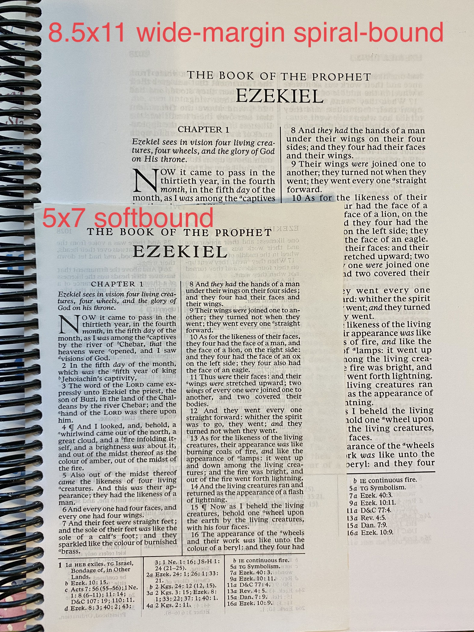 Vol. 1 & 2 Old Testament Wide Margin Spiral Bound Scriptures KJV With