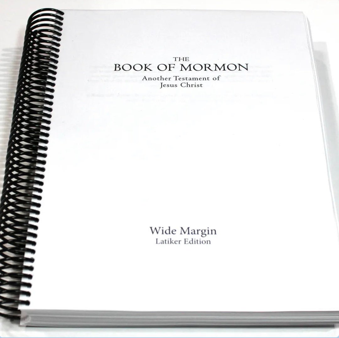 Wide Margin Scriptures Book of Mormon Spiral Bound Etsy
