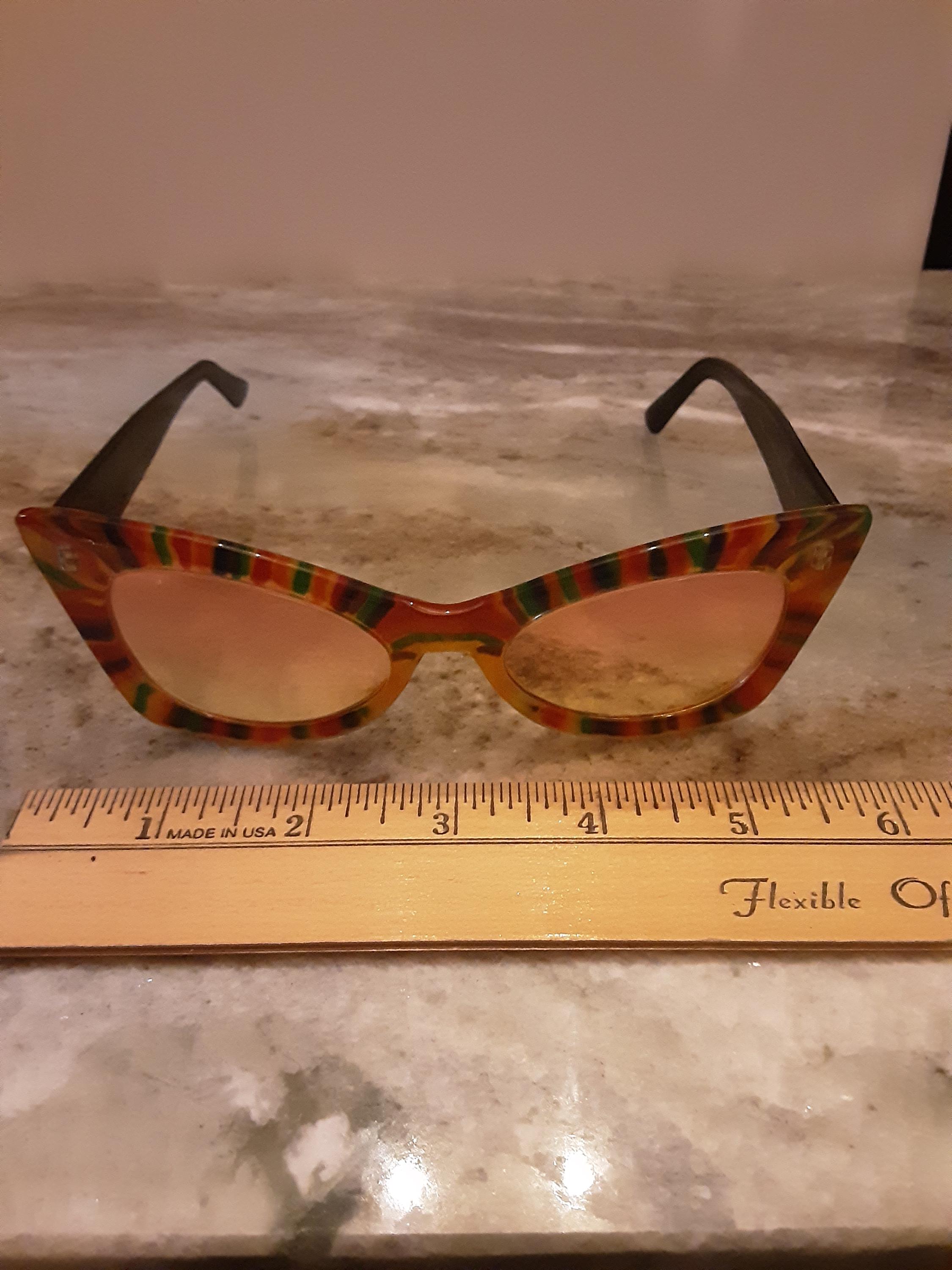 Vintage Dr. Peeper\'s‎ Blue Sunglasses Vintage Dr. Peepers Martini Drinking Glass Sunglasses, Model  main image 3