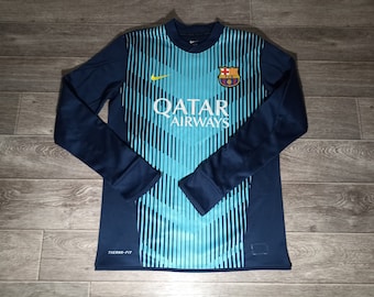 Barcelona FC Barca FCB Spanien nike 2014/15 navy blau Herren Sport Fußball Training Trainingspullover Sweatshirt Größe M
