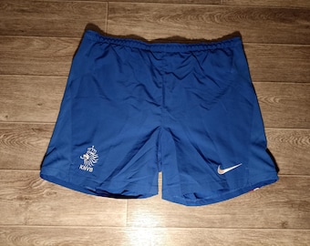 Uniforme deportivo retro de la selección nacional de fútbol de los Países Bajos Nike 2008/09, color azul, para hombre, pantalones cortos, jersey de punto, talla S/M