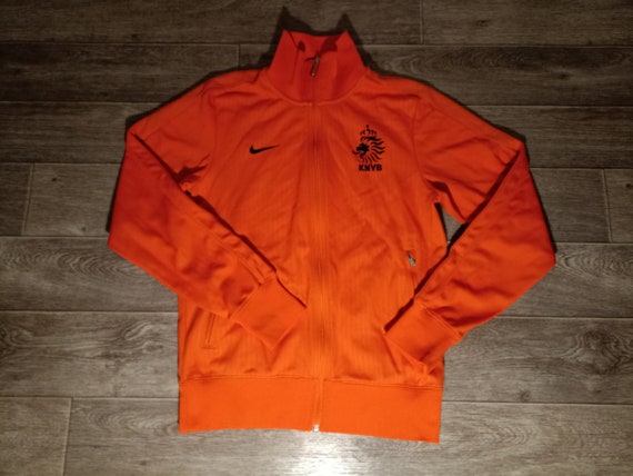 KNVB Holland Netherland Football Soccer Nike Orange Full Zipper Track  Jacket M