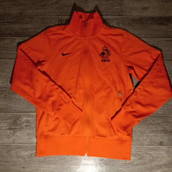 Niederlande Fußball-Nationalmannschaft Nike 2012/13 Holland orange Fußball Herren Sport Trainingsjacke Trainingsanzug Trikot Uniform Strickgröße S