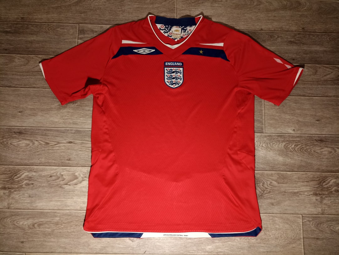 England National Team Three Lions English Umbro World Cup 2008 2010 Red  Football Soccer Sports Men's Uniform Shirt Jersey Knitwear Size L - Etsy