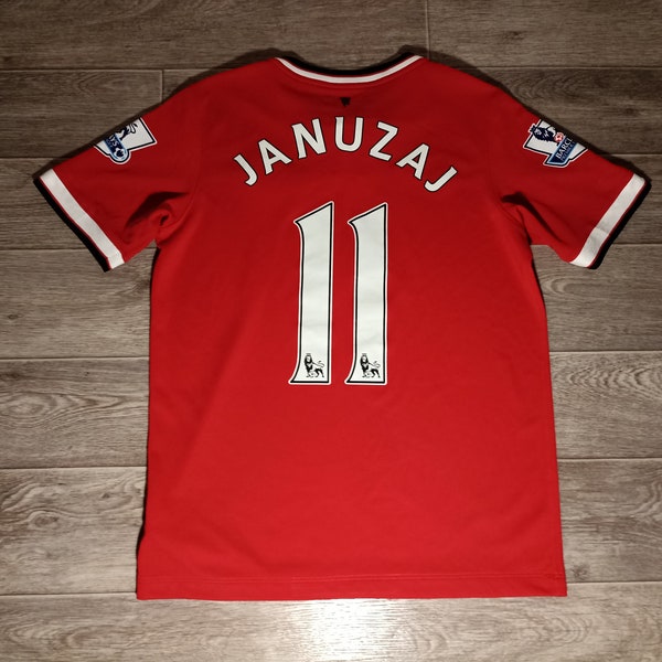 Manchester United FC MUFC England nike 2014/15 #11 Adnan Januzaj Jungen Sport Fußball Fußball Uniform Shirt Trikot Größe Teenager Jugend XL