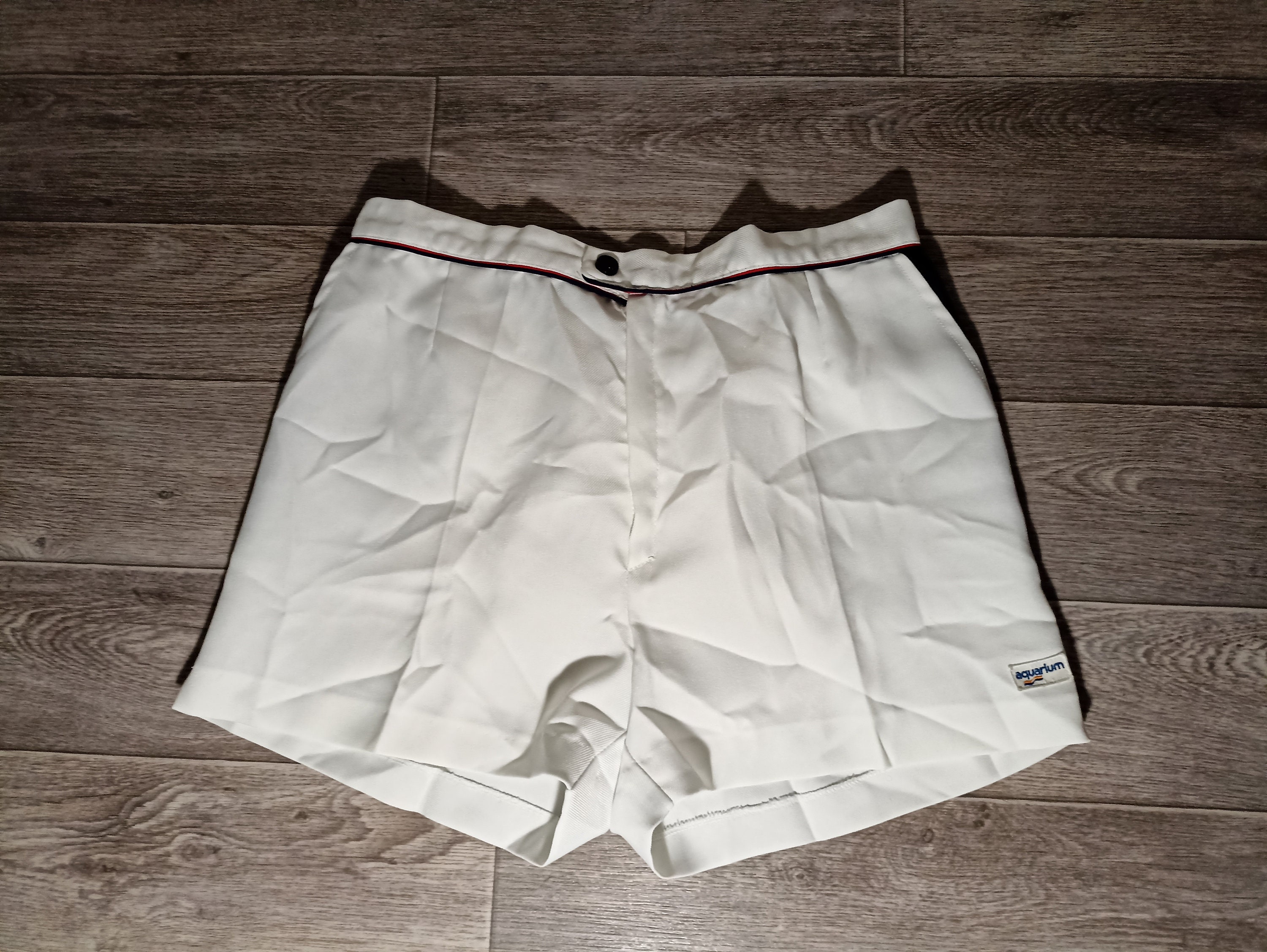 Short Tennis Vintage Blanc Rétro - Taille 6 Ans