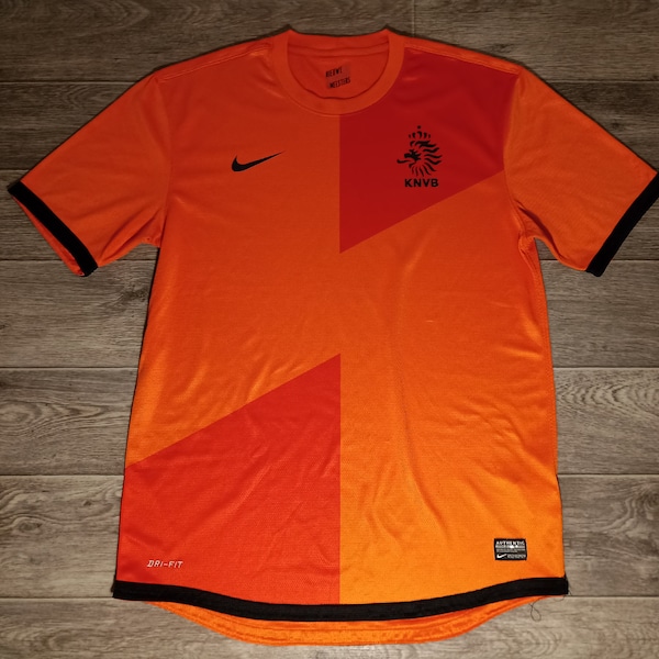 Nazionale di calcio dei Paesi Bassi nike 2012/13 Olanda arancione calcio uomo allenamento sportivo uniforme camicia maglia maglia taglia M