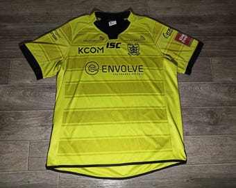 Camiseta deportiva de fútbol para hombre del equipo de rugby Hull FC Inglaterra isc 2016/17 verde claro y negro, talla 3XL