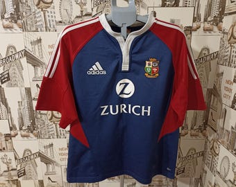 Camiseta deportiva de fútbol vintage de los British and Irish Lions de la selección de rugby de Nueva Zelanda 2004/05 de Adidas, talla L para hombre