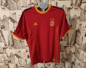 Vintage Spanien Espana Fußball Mannschaft Adidas 2003/04 Herren Fußball Sport Shirt Trikot Größe L