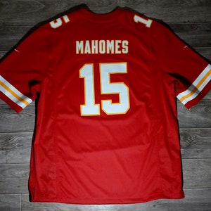 Kansas City Chiefs American USA football team Patrick Mahomes #15 nike men&#39;s sports uniform shirt jersey knitwear size 2XL