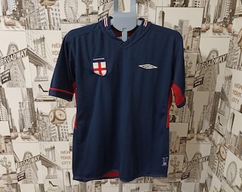 Vintage England national team three lions umbro World Cup 2002/04 reversible football soccer sports men's shirt jersey size M