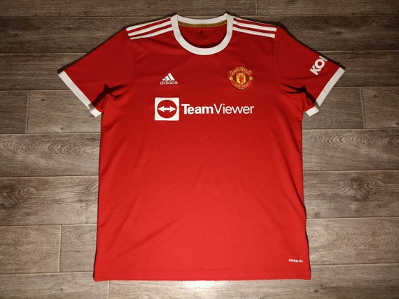 Manchester United FC MUFC England Adidas 2021/22 rot weiß Fußball Fußball  Sport Herren Uniform Shirt Trikot Strick Größe XL - .de