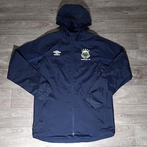 Linfield FC Northern Ireland umbro navy blue summer men&#39;s sports soccer football windbreaker jacket tracksuit jersey size S