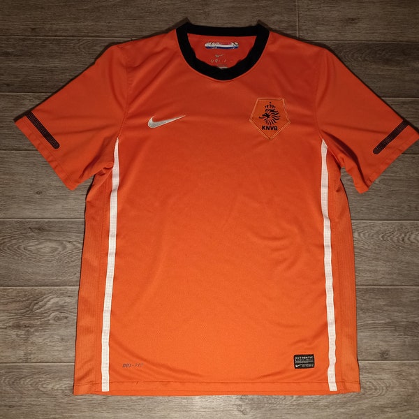 Niederlande Fußball-Nationalmannschaft Nike 2010/12 Holland orange Fußball Herren Sport Training Uniform Shirt Jersey Strick Größe M